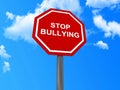 Stop bullying sign Royalty Free Stock Photo