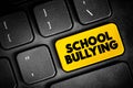 Stop Bullying text button on keyboard, concept background Royalty Free Stock Photo