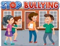 Stop bullying text with school kids