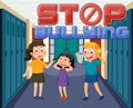 Stop bullying text with school kids