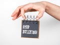 Stop Bullying. Workplace, School, Responsibility and Compassion Concept Royalty Free Stock Photo