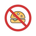 Stop Burger Isolated Vector icon which can easily modify or edit Royalty Free Stock Photo