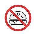 Stop Burger Isolated Vector icon which can easily modify or edit Royalty Free Stock Photo