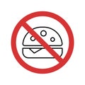 Stop Burger Isolated Vector icon which can easily modify or edit Royalty Free Stock Photo