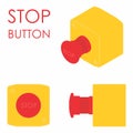 Stop button colored. Royalty Free Stock Photo