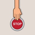 Stop Button Hand