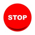 Stop button icon flat . Vector illustration Royalty Free Stock Photo