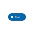 Stop button icon vector for web media player or mobile app Royalty Free Stock Photo