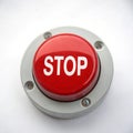 Stop Button isolated on white background Royalty Free Stock Photo