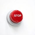 Stop Button isolated on white background Royalty Free Stock Photo