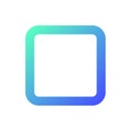 Stop button pixel perfect gradient linear ui icon Royalty Free Stock Photo
