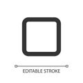 Stop button pixel perfect linear ui icon Royalty Free Stock Photo