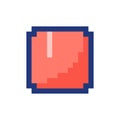 Stop button pixelated RGB color ui icon Royalty Free Stock Photo