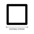 Stop button white linear ui icon Royalty Free Stock Photo