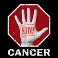 Stop cancer conceptual illustration. Global social problem