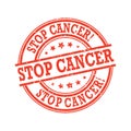 Stop cancer - grunge printable badge