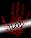 Stop Cancer Means Warning Sign And Cancerous