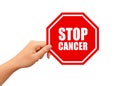 Stop cancer sign Royalty Free Stock Photo