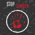 Stop cancer sign Royalty Free Stock Photo