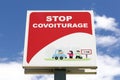 Stop carpool point panel in France Royalty Free Stock Photo