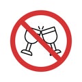 Stop Champagne toast Isolated Vector icon which can easily modify or edit