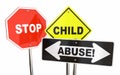 Stop Child Abuse Violence Kids Signs