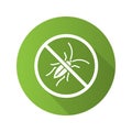 Stop cockroaches sign flat design long shadow glyph icon