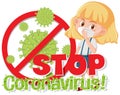 Stop Corona virus sign