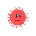 Stop coronavirus covid-19 vector illustration. Stop Novel coronavirus 2019-nCoV. Cute virus or bacterium cartoon expression. C