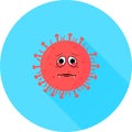 Stop coronavirus covid-19 vector illustration. Stop Novel coronavirus 2019-nCoV. Cute virus or bacterium cartoon expression. C