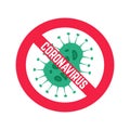 Stop Coronavirus. COVID-19 virus infection control, vector isolated safety health symbol