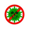 Stop coronavirus icon vector design concept