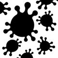 Stop coronavirus, illustration to the news disease statistics. stop the covid-19 virus. black and red stamp isolated on white back Royalty Free Stock Photo