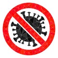 Stop Coronavirus Lowpoly Mocaic Icon Royalty Free Stock Photo