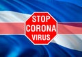 STOP Coronavirus and No Infection in Nicaragua Concept. Nicaragua Covid-19 Coronavirus concept design. 3D rendering World Health
