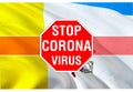 STOP Coronavirus and No Infection in Vatican Concept. Vatican Covid-19 Coronavirus concept design. 3D rendering World Health