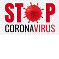 Stop Coronavirus Poster With Text Transparent Background