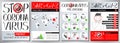 Stop coronavirus posters - Covid-19, SARS-CoV-2 Royalty Free Stock Photo