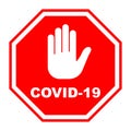 Stop coronavirus red sign. No covid-19 sign Royalty Free Stock Photo