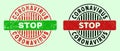 STOP CORONAVIRUS Round Bicolor Stamp Seals - Unclean Surface