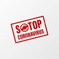 Stop coronavirus stamp vector. Coronavirus outbreak.