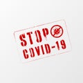 Stop coronavirus stamp vector. Coronavirus outbreak.