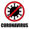 Stop Coronavirus symbol isolated on background