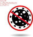 Stop coronavirus vector illustration