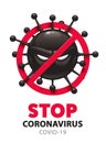 Stop Coronavirus Vector Poster Royalty Free Stock Photo