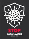 Stop Coronavirus Vector Poster Royalty Free Stock Photo