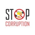 Stop corruption concept Royalty Free Stock Photo