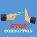 Stop corruption concept Royalty Free Stock Photo