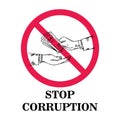 Stop Corruption concept Royalty Free Stock Photo