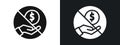 Stop Corruption icon linear graphics set vector in black Royalty Free Stock Photo